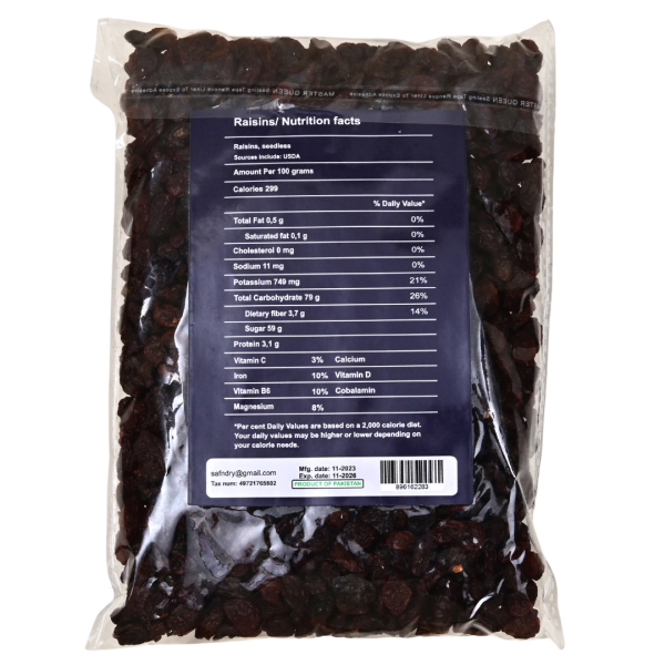 Premium Black Raisins - 1kg: Naturally Sweet Dried Fruits | Buy Black Raisins Online in Germany